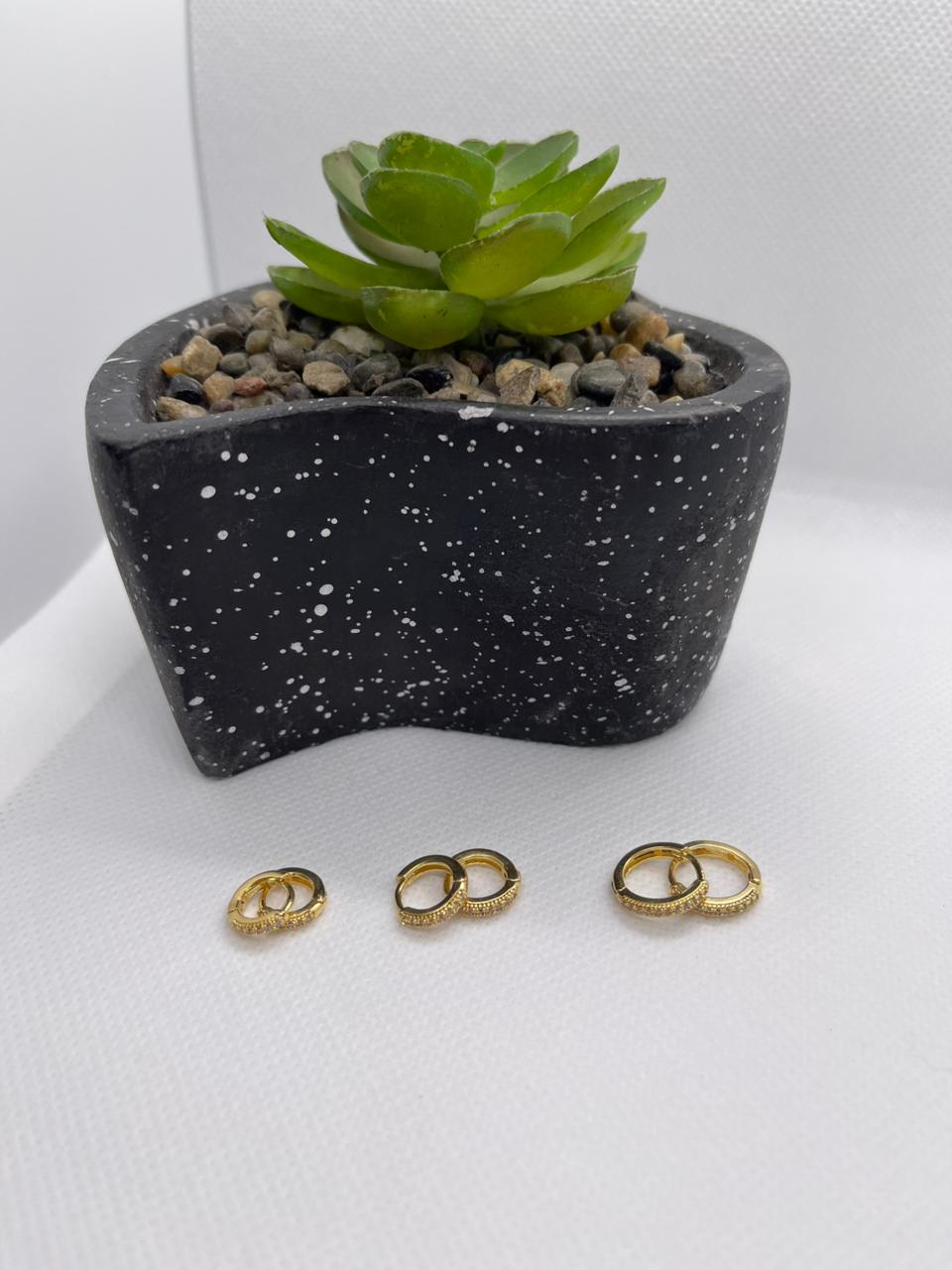 Trio Prime de Argolinhas Finas Zircônias